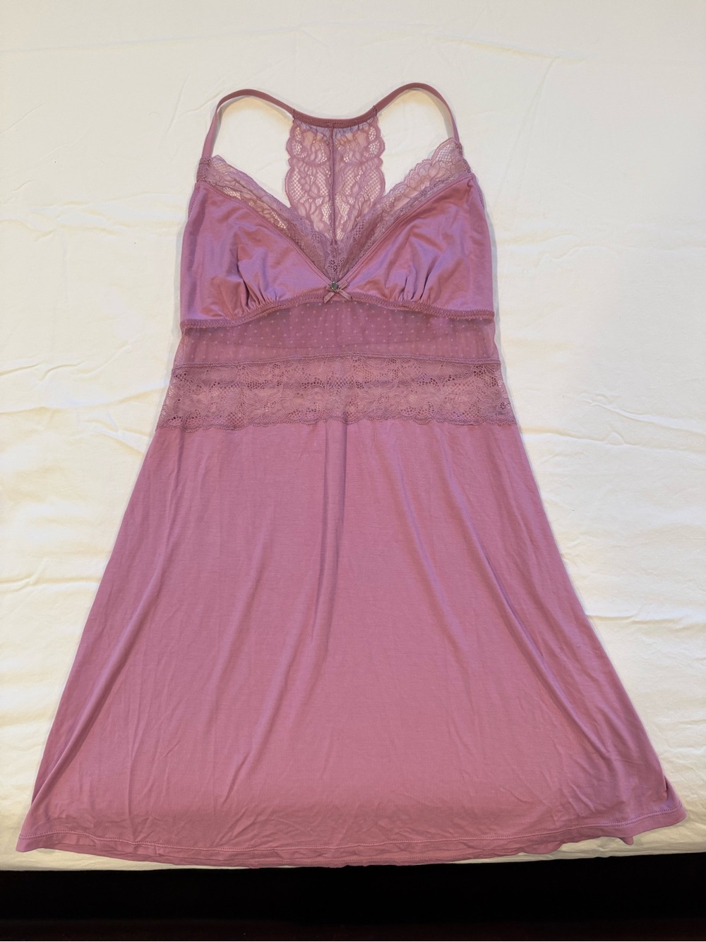 Adore Me Lace-Back Chemise in Mauve